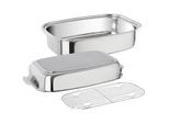 Kelomat Bräter , Silberfarben , Metall , 8 l , rechteckig , 24.5x15.5x36 cm , backofengeeignet,backofengeeignet , Kochgeschirr, Töpfe, Bräter