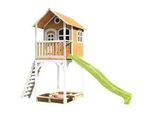 Ambia Garden Spielturm , Braun, Weiß, Hellgrün , Holz, Kunststoff , Zeder , 300 l , 420x320x191 cm , Fsc, EN 71 , Freizeit & Co, Gartenspielzeug, Spielhäuser