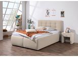 Polsterbett MAINTAL "Felsental", beige (creme, natur), B:152cm H:106cm L:210cm, Betten, Polsterbett, inklusive Bettkasten, in H2, H3 & H4 erhältlich