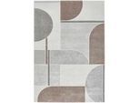 Xxxl Webteppich , Grau, Weiß, Bordeaux , Textil , Abstraktes , rechteckig , 133x195 cm , Oeko-Tex® Standard 100 , für Fußbodenheizung geeignet , Teppiche Und Böden, Teppiche, Webteppiche