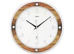 Funkwanduhr AMS "F5565", braun, Wanduhren, B/H/L: 4cm, Made in Germany,Wohnzimmer,Esszimmer,Küche,Arbeitszimmer,Büro, Flur
