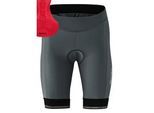 Fahrradhose GONSO "SITIVO W", Damen, Gr. 50, Normalgrößen, grau (dunkelgrau), 65% Polyamid (Recycelt), 35% Elasthan, Hosen, Damen Radhose mit innovativem Sitzpolsterkonzept