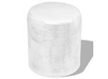 vidaXL Hocker/Beistelltisch aus gehämmertem Aluminium Silbern