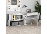 vidaXL Eckschreibtisch Hochglanz-Weiß 200x50x76 cm Holzwerkstoff