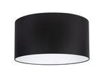 Xxxl Leuchtenschirm , Schwarz , Metall, Textil , zylindrisch , E27 , 25 cm , Lampen & Leuchten, Leuchtenserien