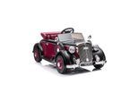 ES-Toys Kinder Elektroauto Oldtimer Audi Horch 930V, EVA-Reifen, Mp3, lizenziert rot