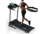 KINETIC SPORTS Laufband klappbar KST2900FX - 750 Watt leiser Elektromotor, 40 cm Breite Lauffläche, 16+1 Programme, Steigung, Geh- und Lauftraining, LCD Display, 10 km/h, bis 120 kg inkl. Pulsgurt