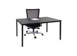 Schreibtisch Petrila, Konferenztisch Bürotisch Seminartisch, 120x80cm MDF ~ schwarze Eiche-Optik
