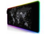 Titanwolf RGB Gaming Mauspad, Mousepad XL 800 x 300mm, verbessert Präzision & Geschwindigkeit, Weltkarte