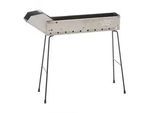 Cruccolini Inox 50 cm - Lammspieße-Kohlegrill - Kochfläche 47 x 11 cm