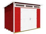 Gartenhaus WEKA "264 Gr. 3, 21 mm, schwedenrot", rot (schwedenrot), Fußboden im Gartenhaus, ohne Rück- und Seitenwand, ohne Dacheindeckung, Massivholz, Gartenhäuser, Gartenhaus