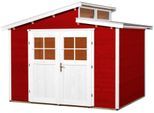 Gartenhaus WEKA "226 Gr.3, schwedenrot, 21 mm", rot (schwedenrot), Fußboden im Gartenhaus, ohne Rück- und Seitenwand, ohne Dacheindeckung, Massivholz, Gartenhäuser, Gartenhaus