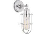 Endon Badezimmer-Wandleuchte , Chromfarben , Metall , oval , 28.6 cm , Ce , Zugschalter , Lampen & Leuchten, Innenbeleuchtung, Wandleuchten, Wandlampen mit Schalter