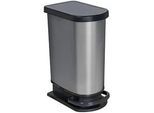 Rotho Abfalleimer , Silberfarben , Kunststoff , 50 l , 29x67x44 cm , Reach, DIN EN ISO 14001, DIN EN ISO 9001 , Haushalt & Kleinelektro, Reinigung, Mülleimer & Abfallsammler