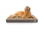 Knuffelwuff orthopädische Hundematte Ellenie aus Teddymaterial und Velours beige XXL