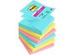 Post-it® Haftnotizen Super Sticky Z-Notes Cosmic R330-6SS-COS, 76 x 76 mm, farbig, 6 Blöcke á 90 Blatt