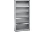 Schäfer Shop Select Regalschrank MS, 3 OH, B 1200 x T 400 x H 1215 mm, Stahlblech, Weissaluminium