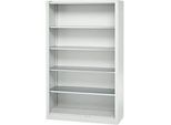 Schäfer Shop Select Regalschrank MS, 5 OH, B 1200 x T 500 x H 1935 mm, Stahlblech, Lichtgrau