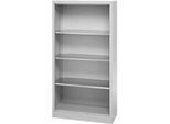 Schäfer Shop Select Regalschrank MS, 4 OH, B 800 x T 400 x H 1584 mm, Stahlblech, Weissaluminium