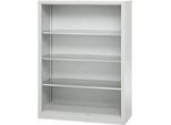 Schäfer Shop Select Regalschrank MS, 4 OH, B 1200 x T 400 x H 1584 mm, Stahlblech, Lichtgrau