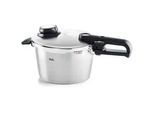 Fissler Schnellkochtopf , Silberfarben , Metall , 4,5 l , einstellbare Kochstufen , Kochgeschirr, Töpfe, Schnellkochtöpfe
