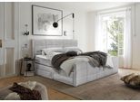 Boxspringbett ED EXCITING DESIGN "Bolivia", grau (hellgrau), B:183cm L:220cm, 92% Polyester, 8% Nylon, Komplettbetten, Boxspringbett, harte Seite mit Kokosmatte, weiche Seite mit Filzabdeckung