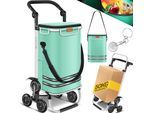 KESSER® Einkaufstrolley Treppensteiger mit Kühlfach klappbar mit 56L Kapazität und belastbar bis 50kg 3in1 Trolley Sackkarre & Umhängetasche Faltbarer Einkaufswagen inkl. Einkaufschip