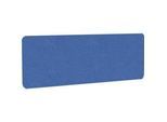 Akustik Tischtrennwand AKUSTIX Vario, Schallabsorptionsklasse B, Stärke 18 mm, ohne Halterungen, B 1800 x H 600 mm, PET-Filz, blau