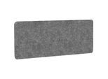 Akustik Tischtrennwand AKUSTIX Vario, Schallabsorptionsklasse B, Stärke 18 mm, ohne Halterungen, B 1600 x H 600 mm, PET-Filz, grau