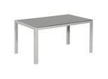 Gardenson Gartentisch , Silberfarben , Metall , rechteckig , eckig , 90x74x150 cm , Gartenmöbel, Gartentische
