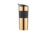 Thermobecher BODUM "Travel Mug 350 m", gold (goldfarben), Trinkgefässe, 350ml, Edelstahl, Thermobecher