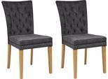 Home affaire Esszimmerstuhl »Colorado BESTSELLER Polsterstuhl«, (Set), 2 St., Samtvelours, Beine in eiche oder nussbaum. Im 2er, 4er oder 6er-Set