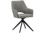 Mid.you Stuhl , Grau , Textil , 54.5x85x61.5 cm , Sitzfläche 180° drehbar, automatische Rückholfunktion , Esszimmer, Esszimmerserien