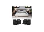 Vicco Nachttisch 2er Set Monty, 39,6 x 59,1 cm, Schwarz, 2 Schubfächer
