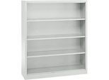 Schäfer Shop Select Regalschrank MS, 4 OH, B 1200 x T 400 x H 1584 mm, Stahlblech, lichtgrau