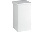 Dutch Design Mülleimer Carro-Lift, feuerfest, Hebedeckel, Dämpfersystem, B 300 x T 300 x H 600 mm, 55 l, weiss