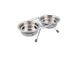 Trixie Edelstahlnapf-Set mit Klapperschutz 2x 0.9L 16cm