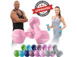 Miweba Sports Gymnastikhanteln 2er-Set NKH100, bodenschonend, 0,5-10 kg, Anti-Rutsch-Oberfläche (Rosa, 2x 6,0 Kg)
