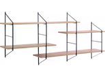 AC Design Wandregal »Design Belfast 191 x 25,5 x 79 cm, Braun/Schwarz«