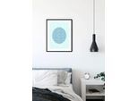 Komar Bild »Shelly Patterns Aqua«, Formen-Kunst, (1 St.), Wandbild zur Dekoration - ohne Rahmen