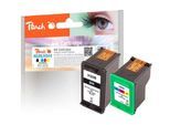 Tintenpatrone »Peach HP No 339 / No 344 BK, Color«, (2 St.)