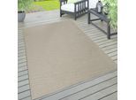 Paco Home Teppich »Timber 125«, rechteckig, 7 mm Höhe, In- und Outdoor geeignet, Wohnzimmer