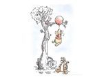 Komar Bild »Winnie the Pooh Hang on«, Disney, (1 St.), Wandbild zur Dekoration im Kinderzimmer - ohne Rahmen