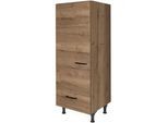 Nobilia Geräteumbauschrank , Eiche dunkel , Metall , 1 Schubladen , nur wie online abgebildet bestellbar , 60x168x58 cm , Blauer Engel, Pefc, Goldenes M, Made in Germany, DGM-Klimapakt , Küchen, Küchenmöbel, Küchenschränke, Geräteumbauschränke