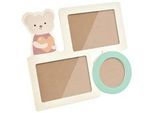 My Baby Lou Bilderrahmen , Creme, Türkis, Hellbraun , Metall, Kunststoff, Holzwerkstoff , Tierform , 34x30x1.3 cm , Bilder & Rahmen, Bilderrahmen, Bilderrahmen & Fotorahmen