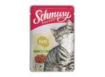 Schmusy Ragout Nassfutter Katze Adult in Gelee Pute 44x100 g