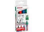 edding 363 Whiteboard Marker, farbsortiert, 4er Set, Keilspitze