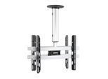 VCM Universal TV Deckenhalterung für 2x TVs 42-65 Zoll bis 60 kg bis VESA bis 600x400 höhverstelbar 50-84 cm TV Halterung 360 Grad schwenkbar drehbar und 15 Grad neigbar Fernseher Halter – CM4