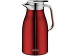 Xxxl Isolierkanne , Dunkelrot , Metall , 1 l , BPA-frei , Ausgießer, lebensmittelecht, Vakuum, Glaskolben, abnehmbarer Deckel, Schraubverschluss, hält warm, hält kalt, schadstofffrei, Einhandbedienung, Ausgießen per Knopfdruck , Geschirr, Kannen & Karaffen, Kaffeekannen & Thermoskannen