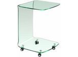 Paroli Beistelltisch »Peppe«, aus Glass mit Rollen